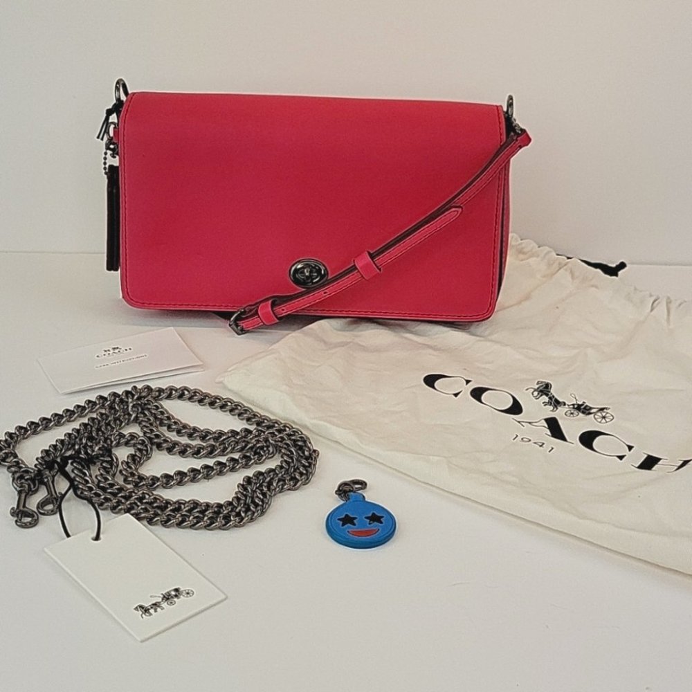 Coach Glovetanned Leather Turnlock Crossbody Bag & Accessories NWT